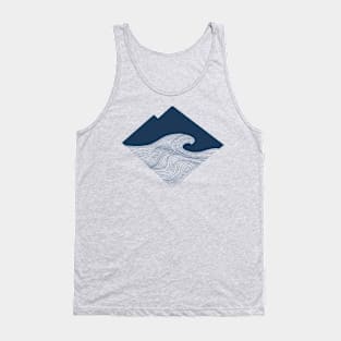 Navy Mountain Wave Tank Top